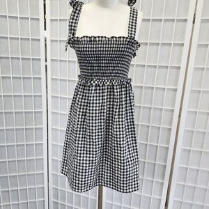 Reformation Black and White Midi Dress